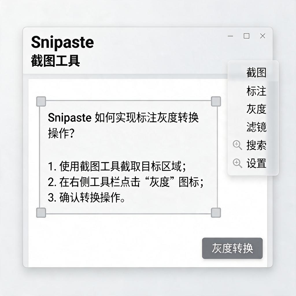 Snipaste如何实现标注灰度转换操作？