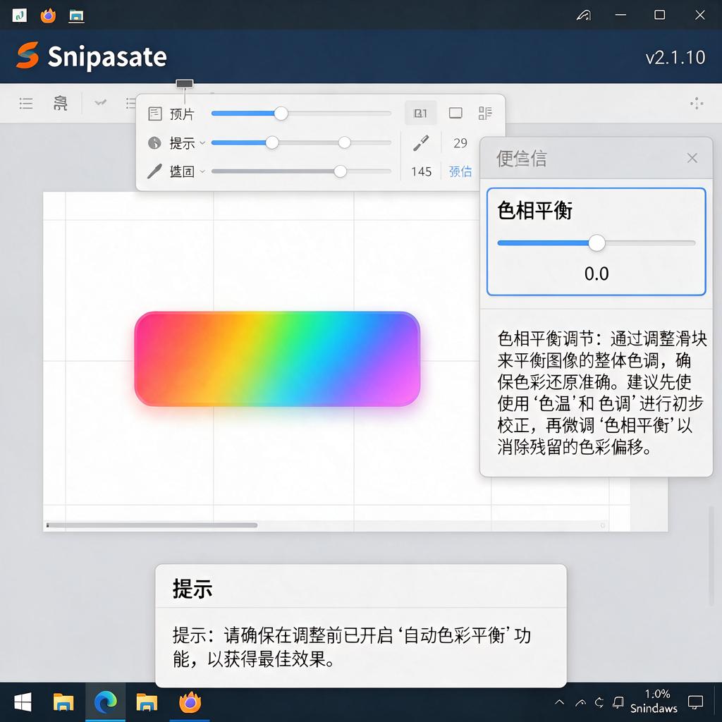 Snipaste标注色相平衡怎么调整才准确？