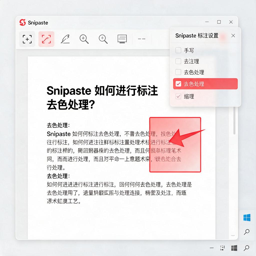 Snipaste如何进行标注去色处理?