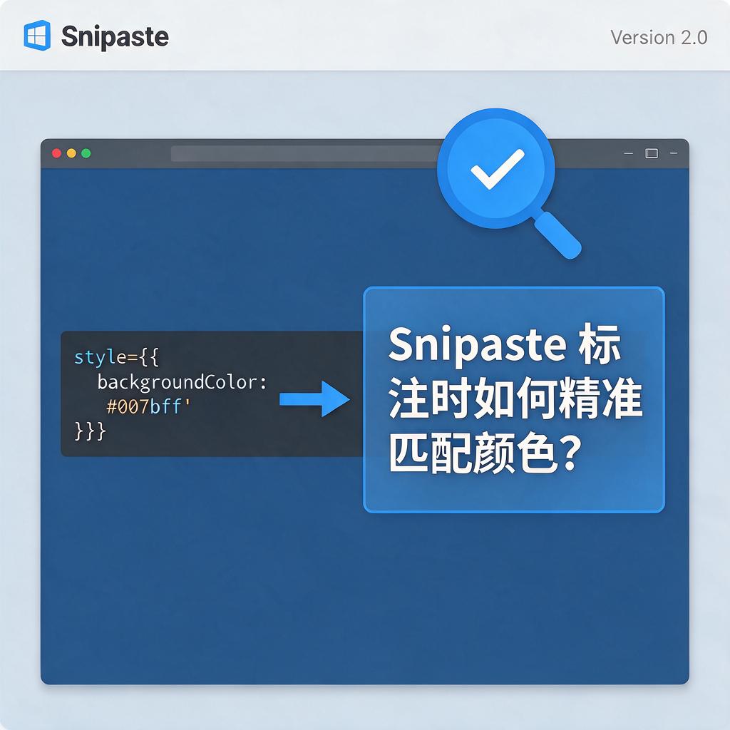 Snipaste标注时如何精准匹配颜色?