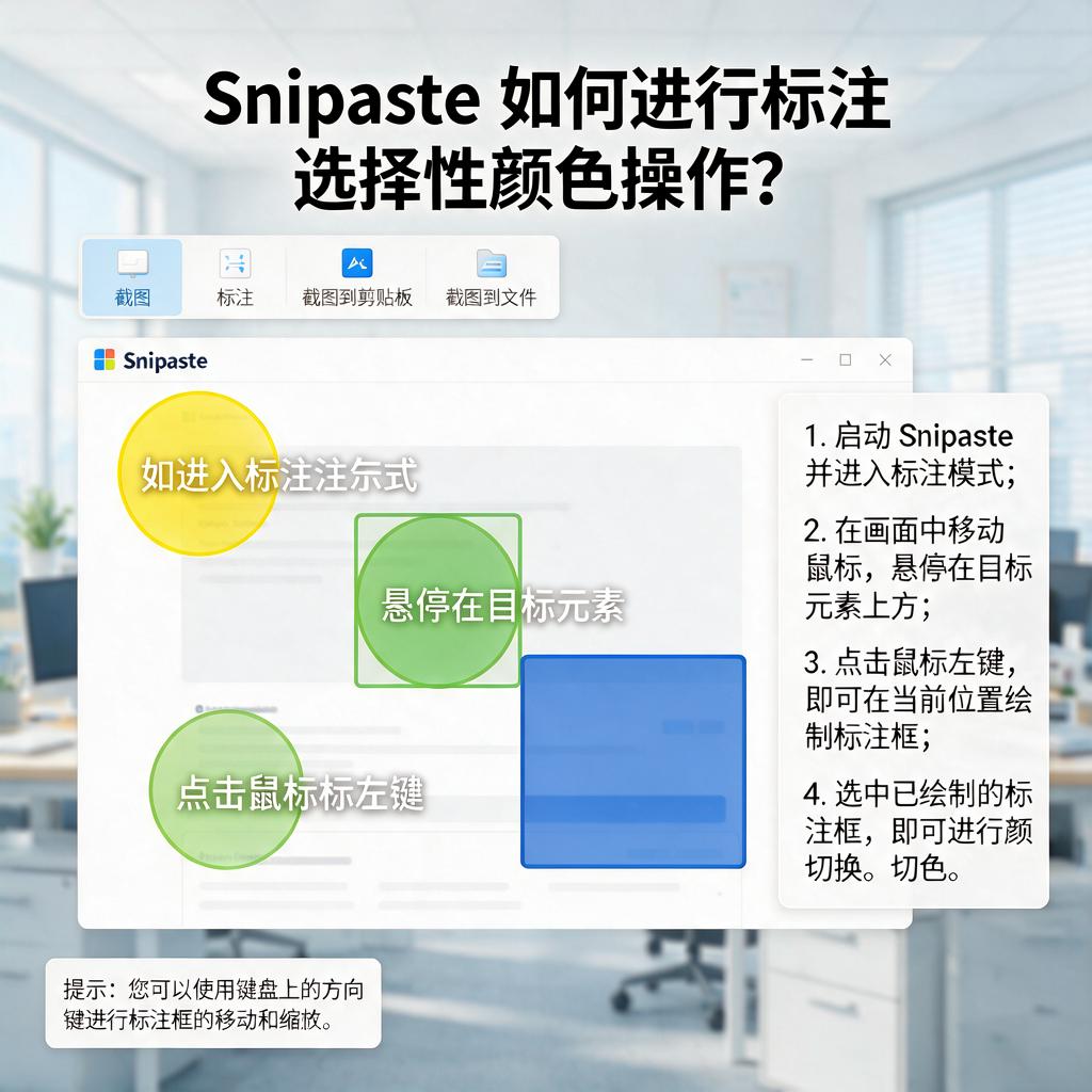 Snipaste如何进行标注选择性颜色操作?