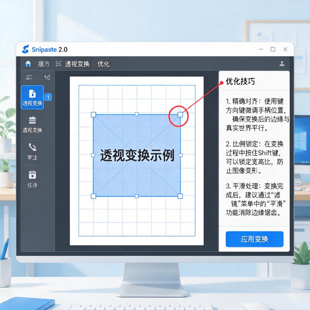 Snipaste标注透视变换怎么操作及优化技巧?
