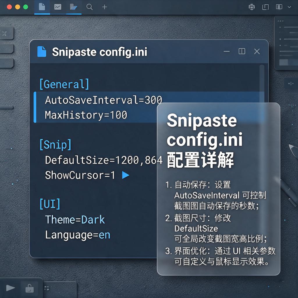 Snipaste config.ini配置详解有哪些要点?
