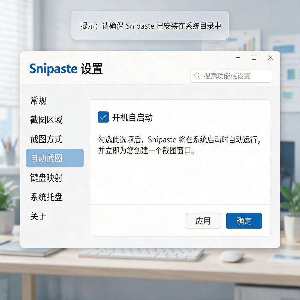 Snipaste如何设置开机自启动?