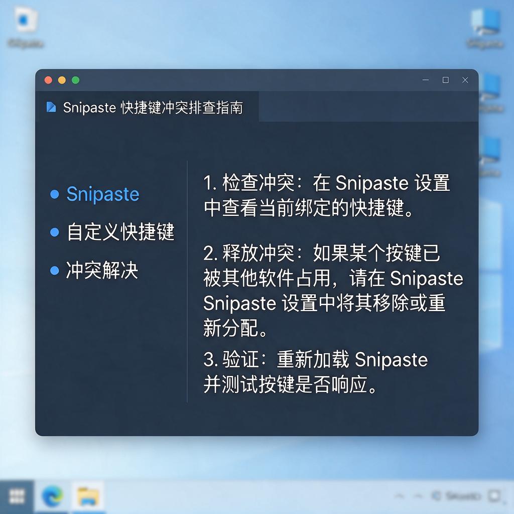 Snipaste自定义快捷键冲突怎么解决?