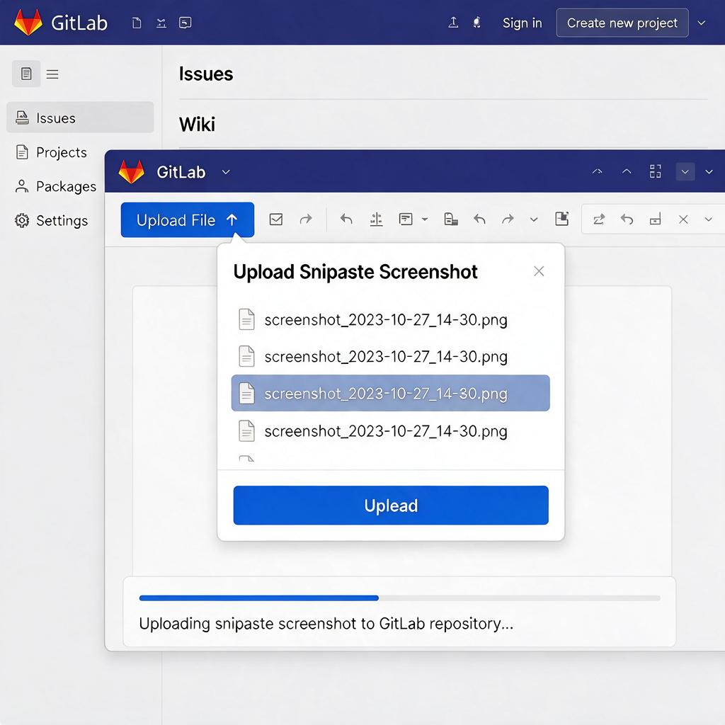 Snipaste截图如何上传到GitLab?