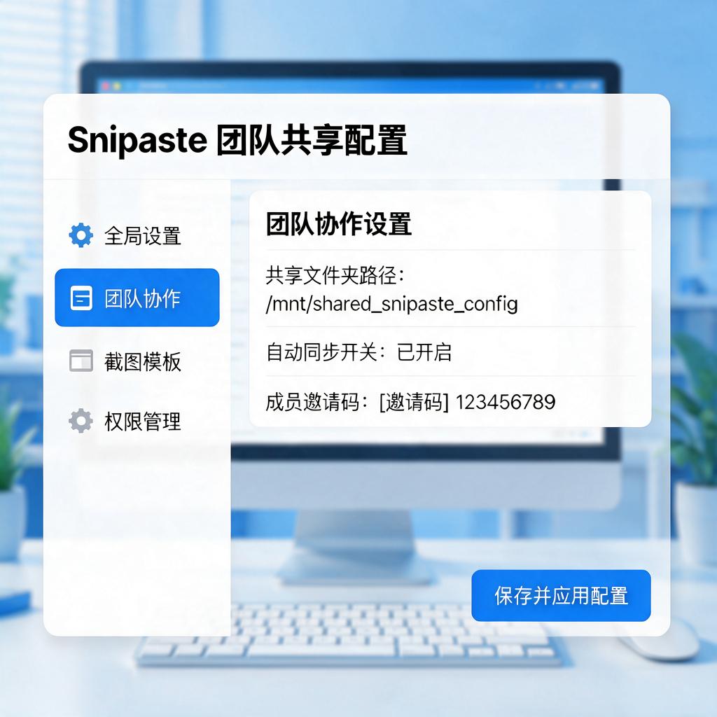 Snipaste团队共享配置怎么设置和使用?