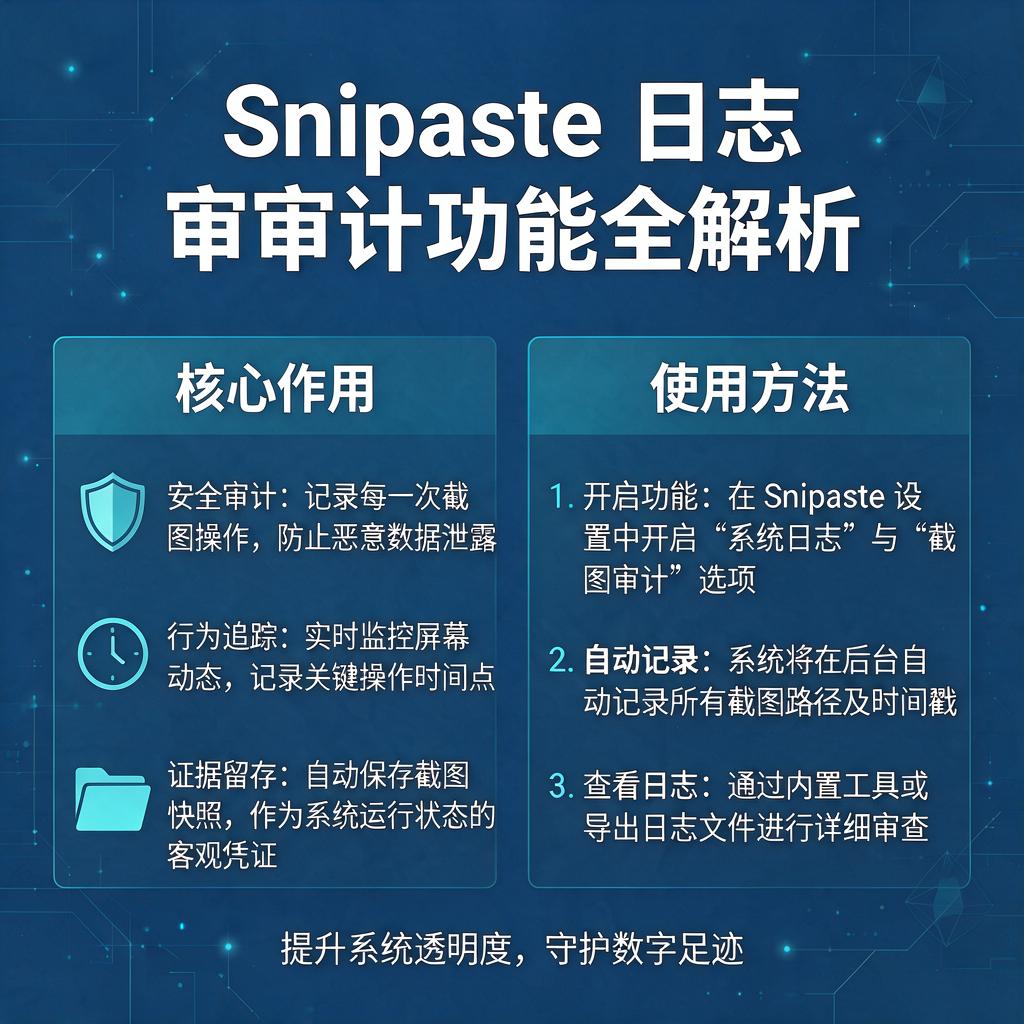 Snipaste日志审计功能怎么用?有哪些作用?