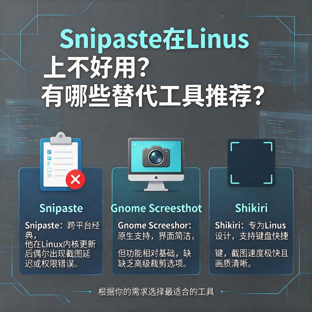 Snipaste在Linux上不好用？有哪些替代工具推荐？