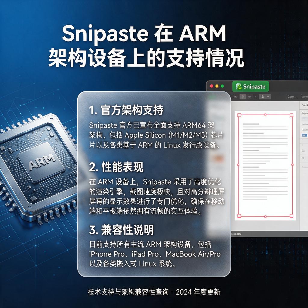 Snipaste在ARM架构设备上支持情况如何？