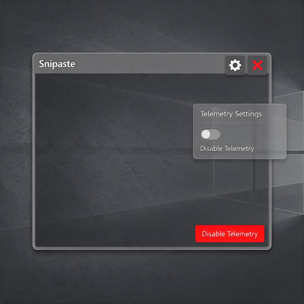 如何关闭Snipaste中的telemetry功能?