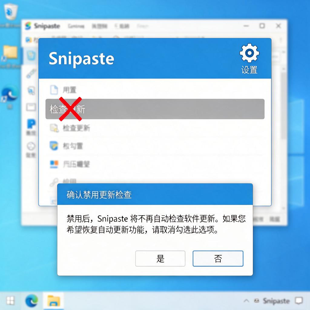 Snipaste如何禁用更新检查功能?