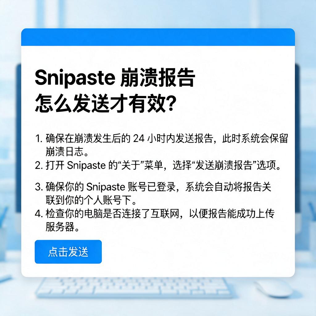Snipaste崩溃报告怎么发送才有效?