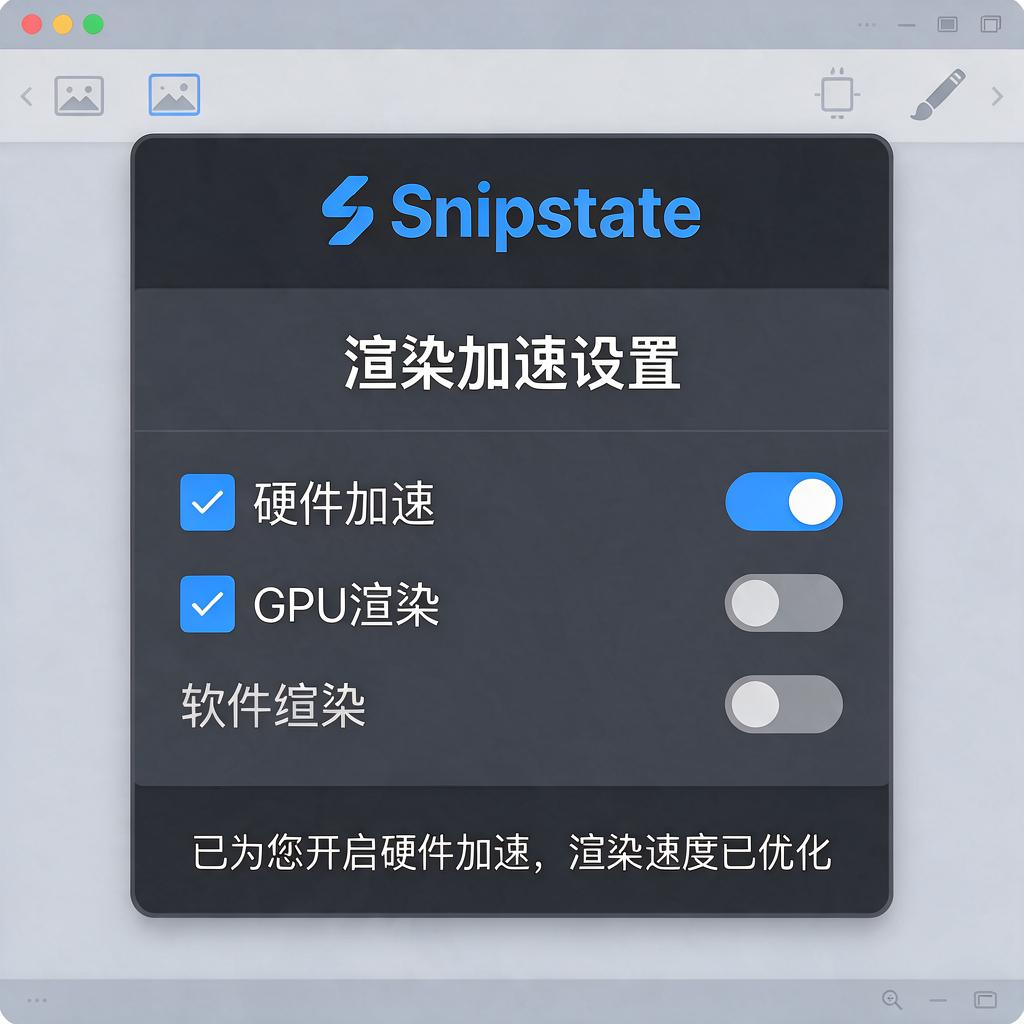 Snipaste渲染加速怎么开启?