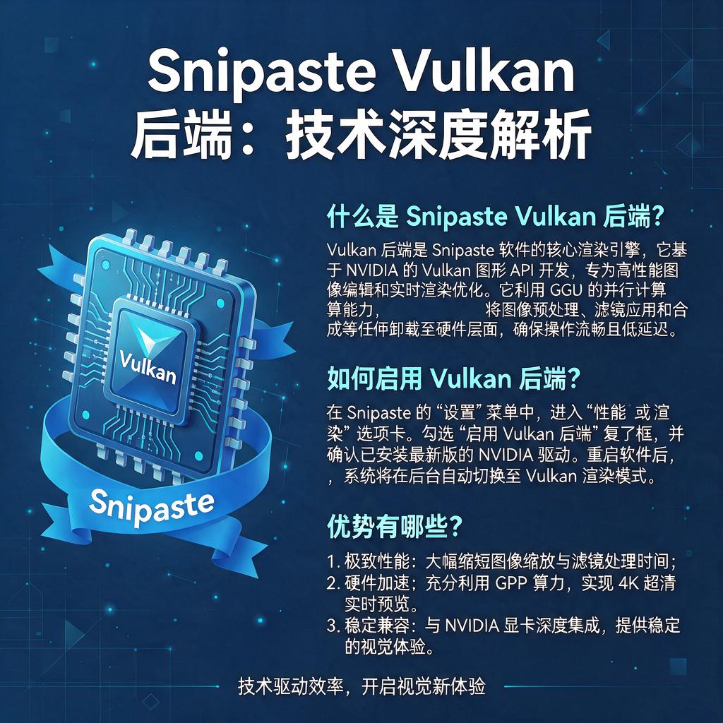 Snipaste Vulkan后端是什么？如何启用及优势有哪些？