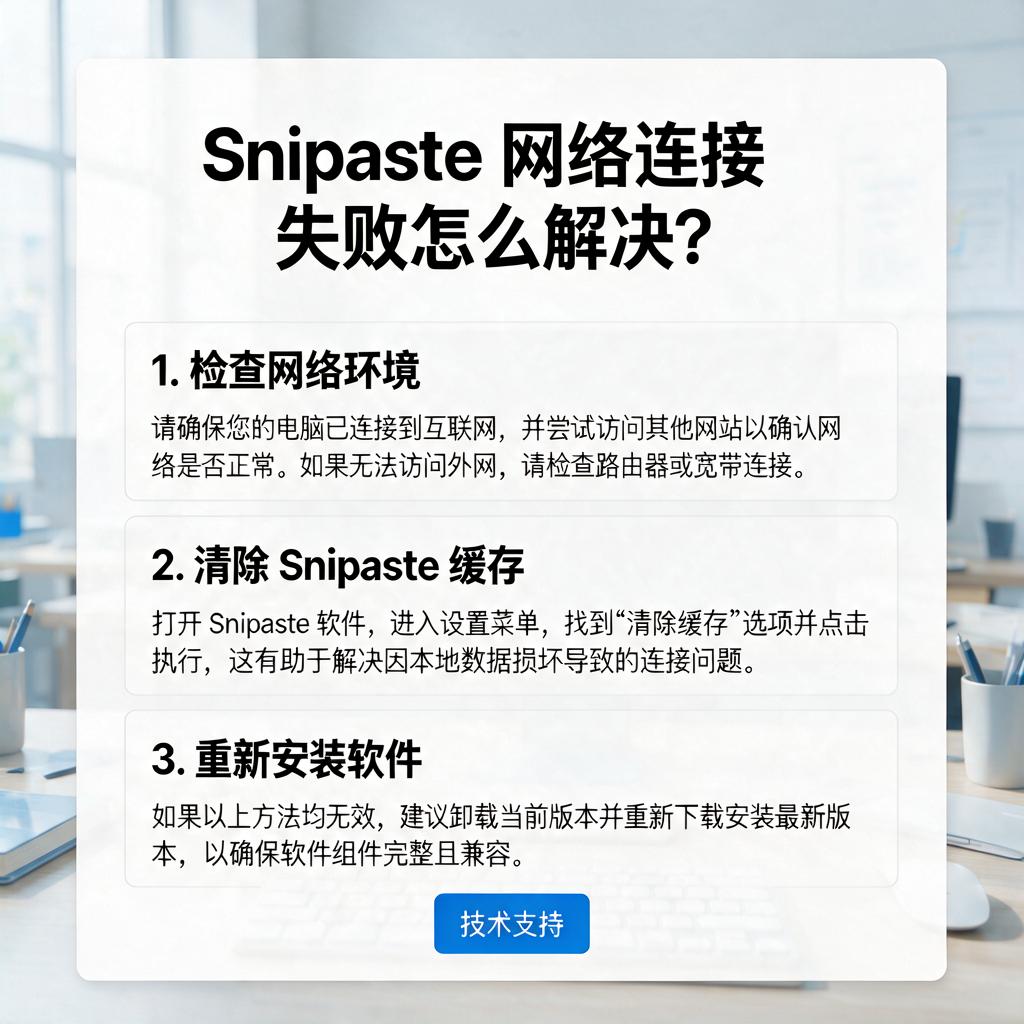 Snipaste网络连接失败怎么解决？