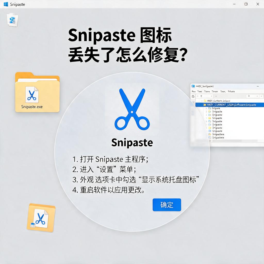 Snipaste图标丢失了怎么修复？