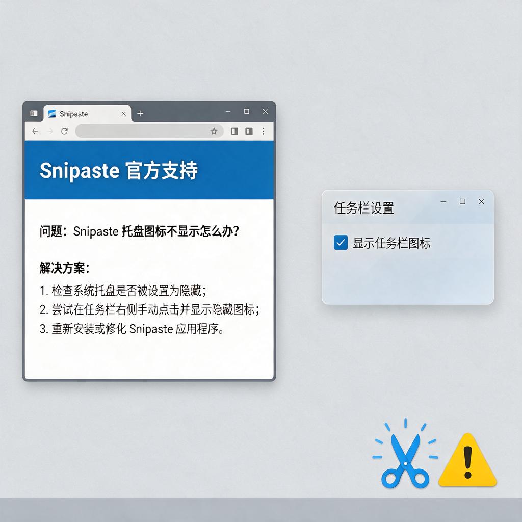 Snipaste托盘图标不显示怎么解决?