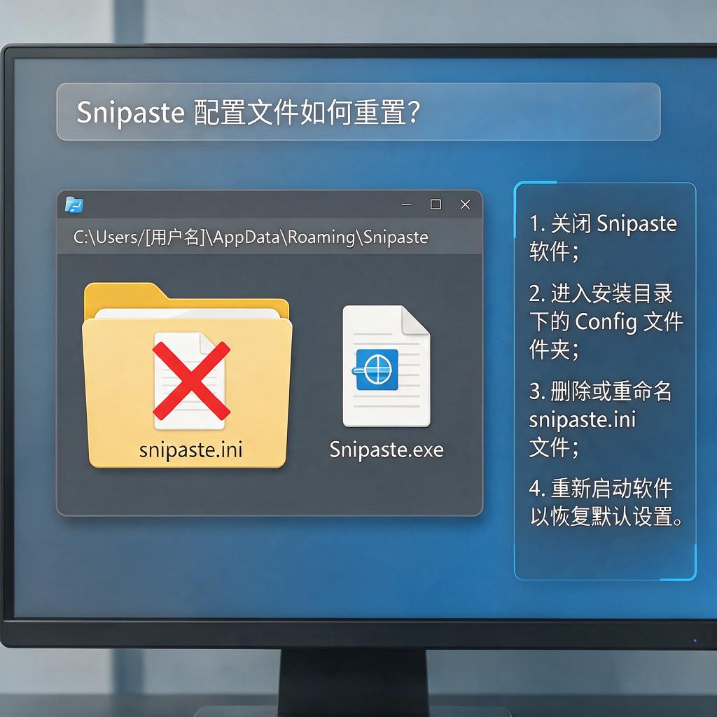 Snipaste配置文件如何重置?