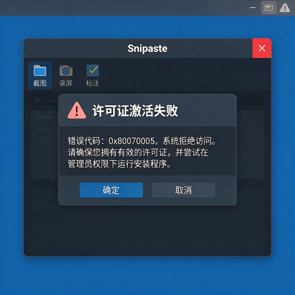 Snipaste许可证激活失败怎么解决？