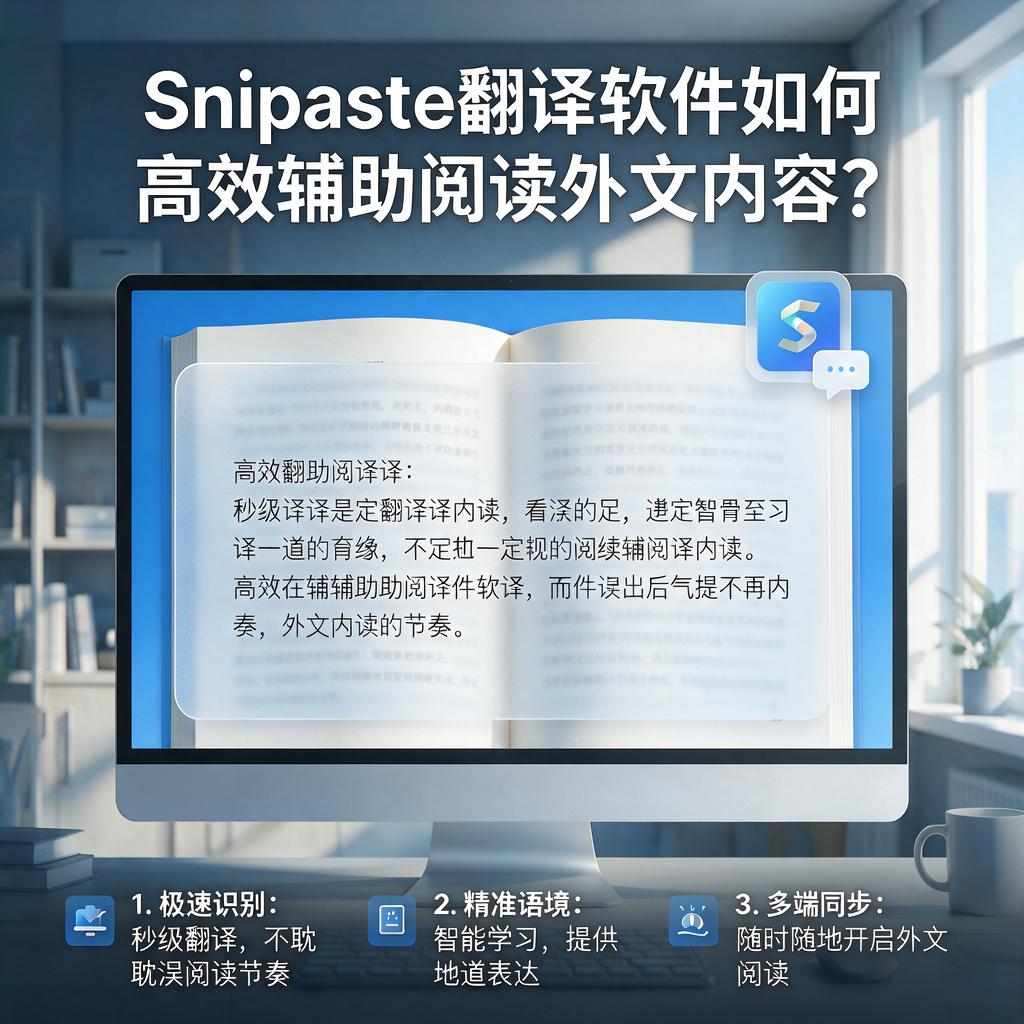 Snipaste翻译软件如何高效辅助阅读外文内容？