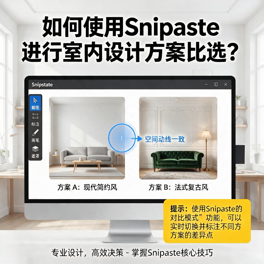 如何使用Snipaste进行室内设计方案比选？