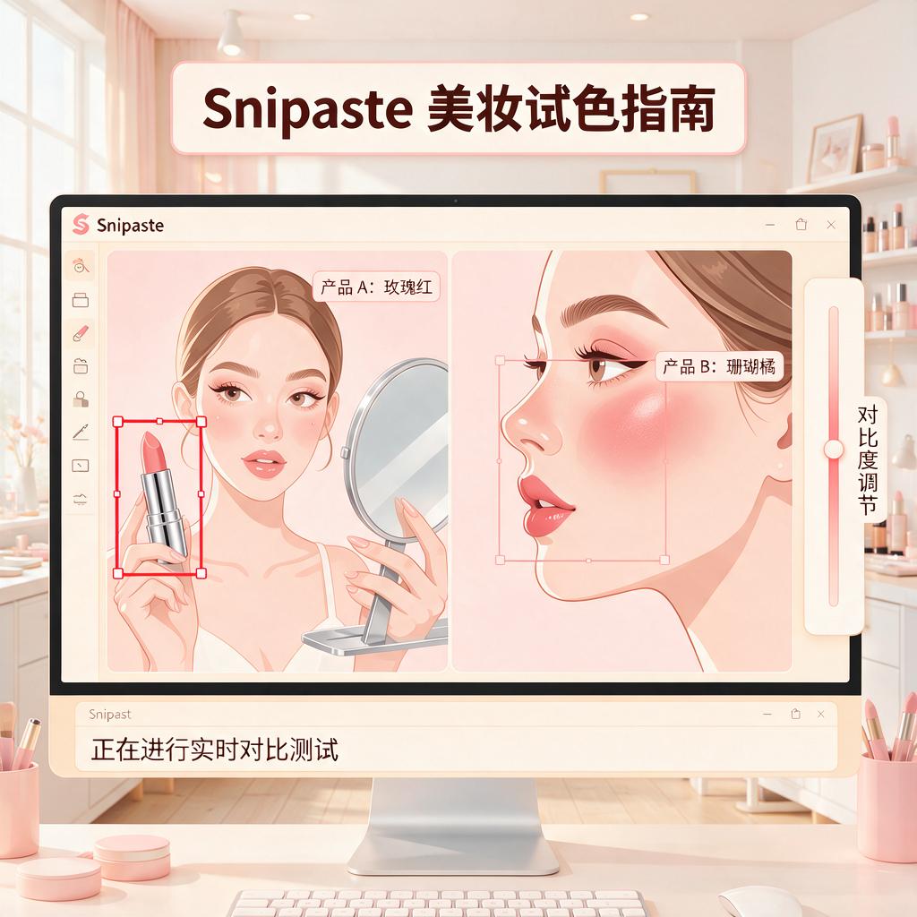 Snipaste如何进行美妆试色对比？