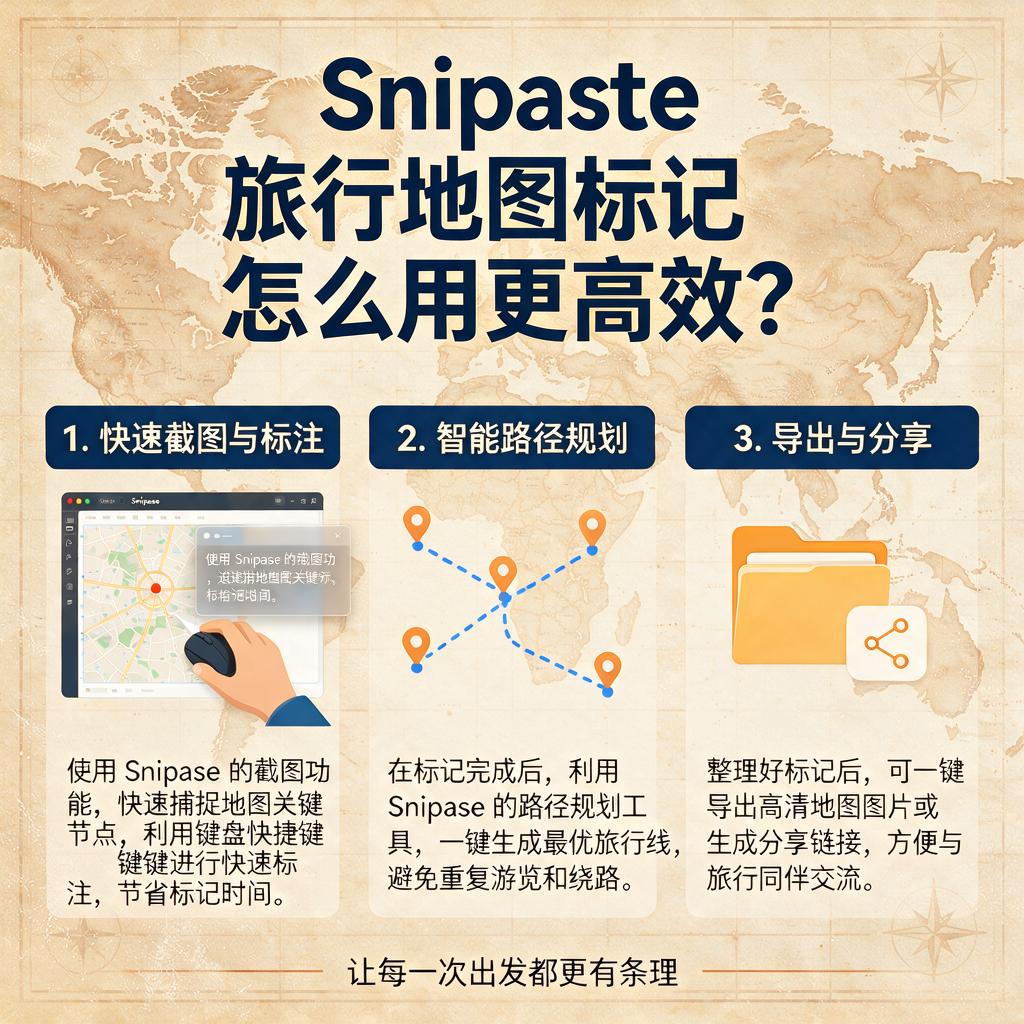 Snipaste旅行地图标记怎么用更高效？