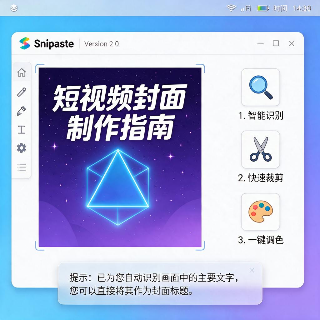 如何用Snipaste高效制作短视频封面？