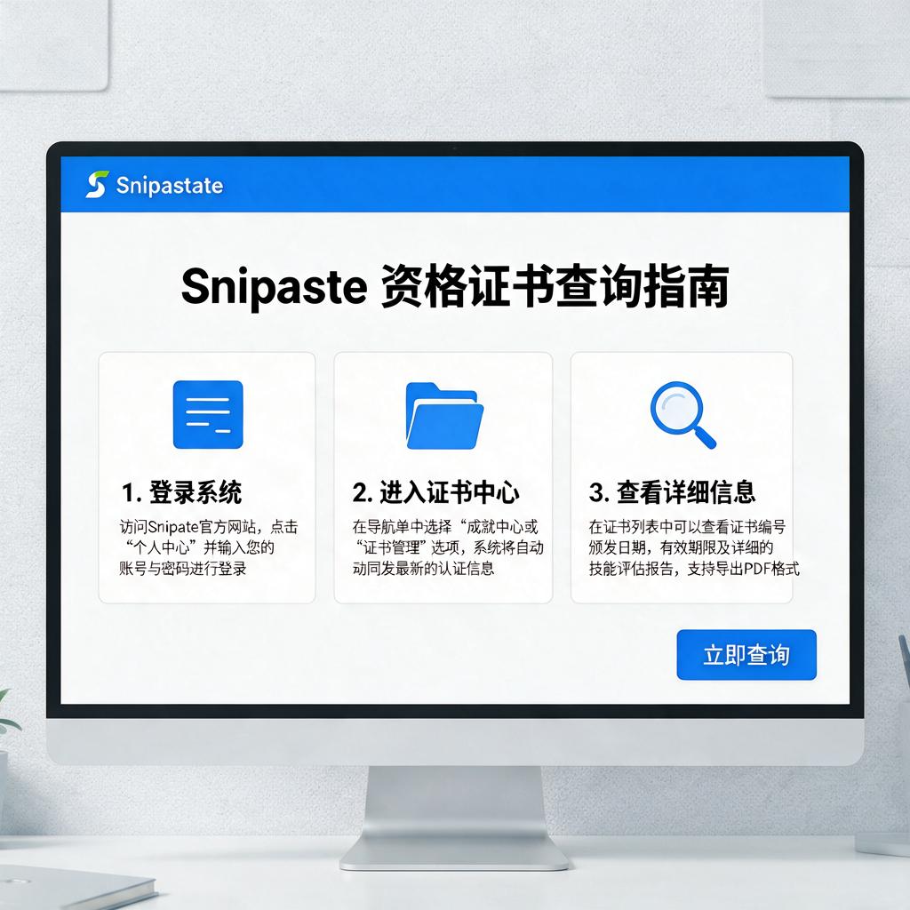 Snipaste资格证书如何查询详细步骤是什么