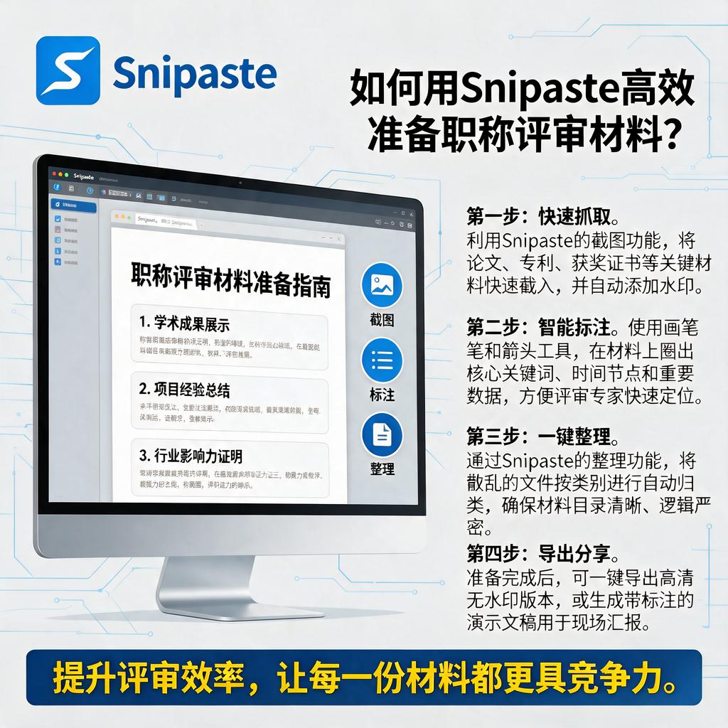 如何用Snipaste高效准备职称评审材料?