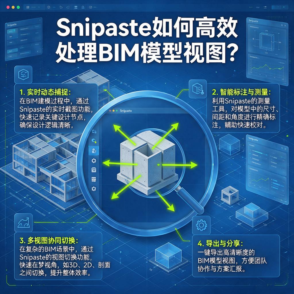 Snipaste如何高效处理BIM模型视图?