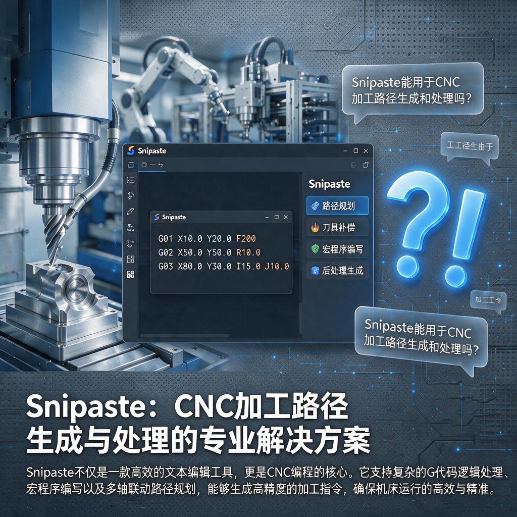 Snipaste能用于CNC加工路径生成和处理吗?