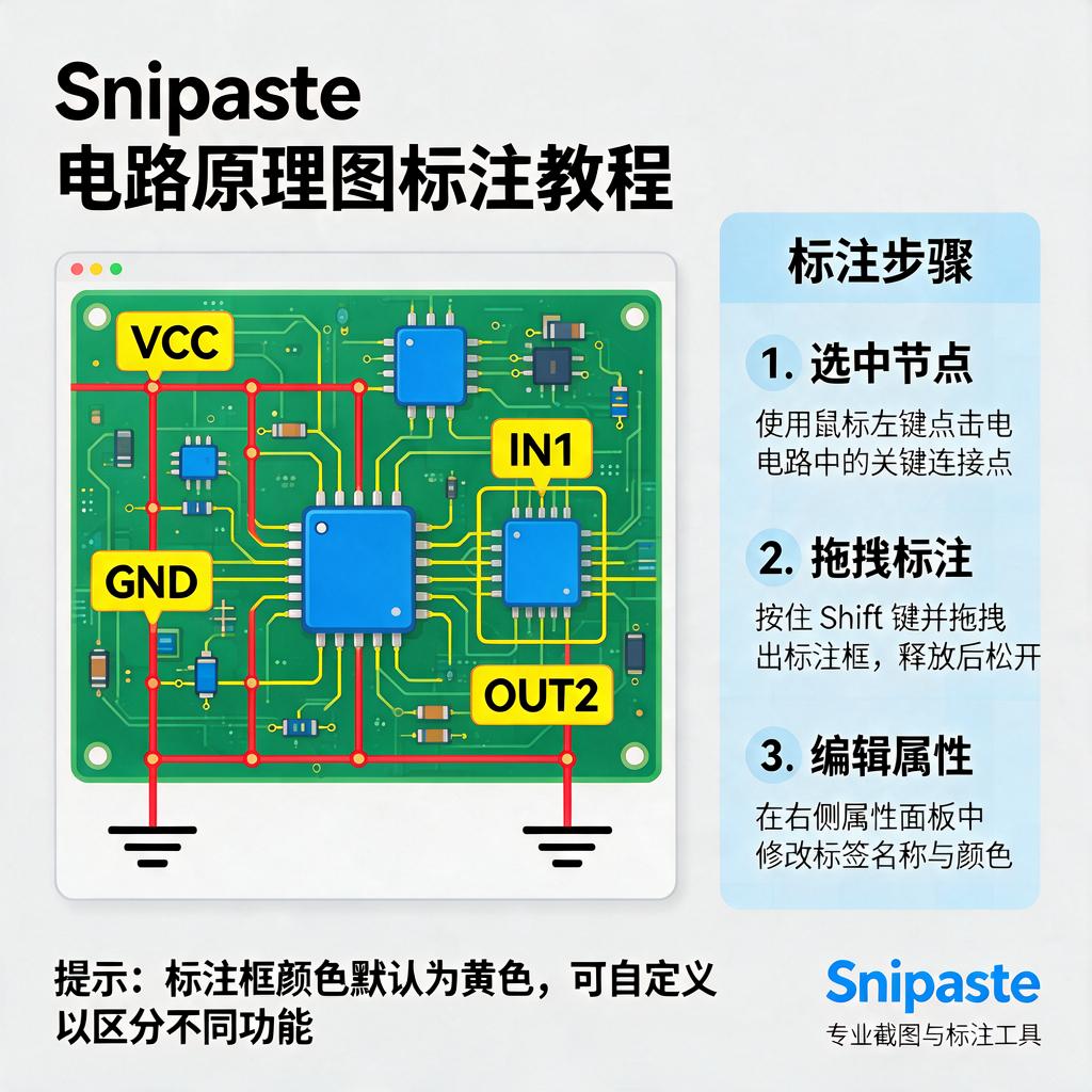 Snipaste如何进行电路原理图标注？