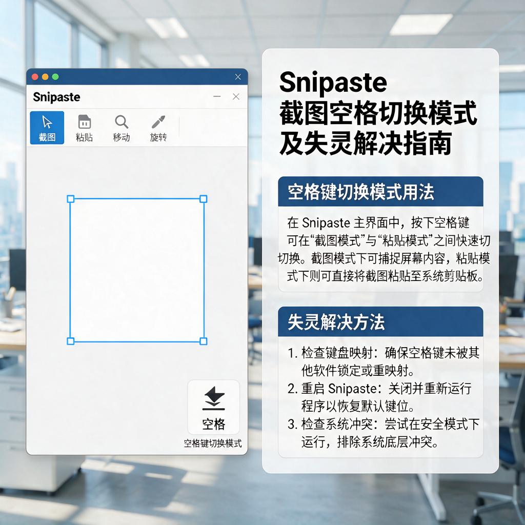 Snipaste截图空格切换模式怎么用及失灵怎么解决?