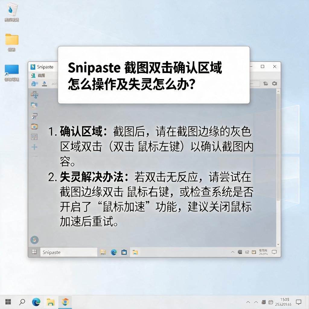 Snipaste截图双击确认区域怎么操作及失灵怎么办?