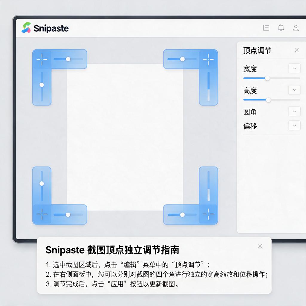 Snipaste如何实现截图顶点独立调节？
