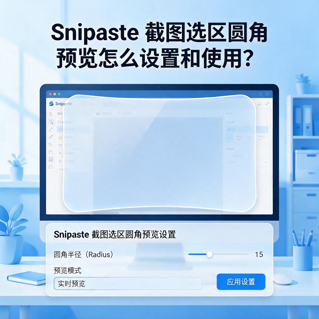 Snipaste截图选区圆角预览怎么设置和使用？