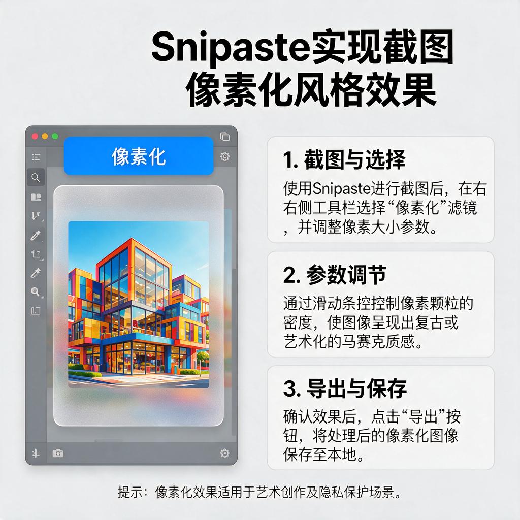 Snipaste如何实现截图像素化风格效果?