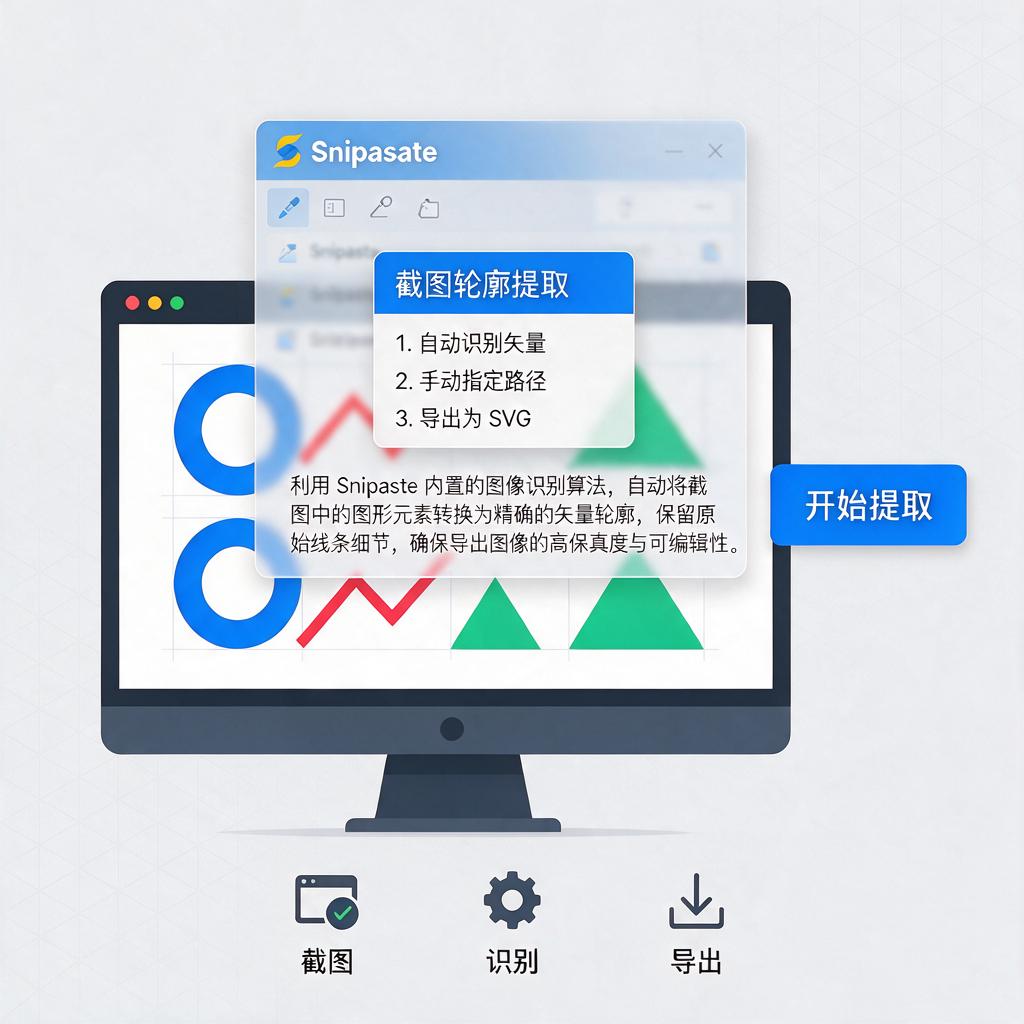 Snipaste如何实现截图矢量轮廓提取?