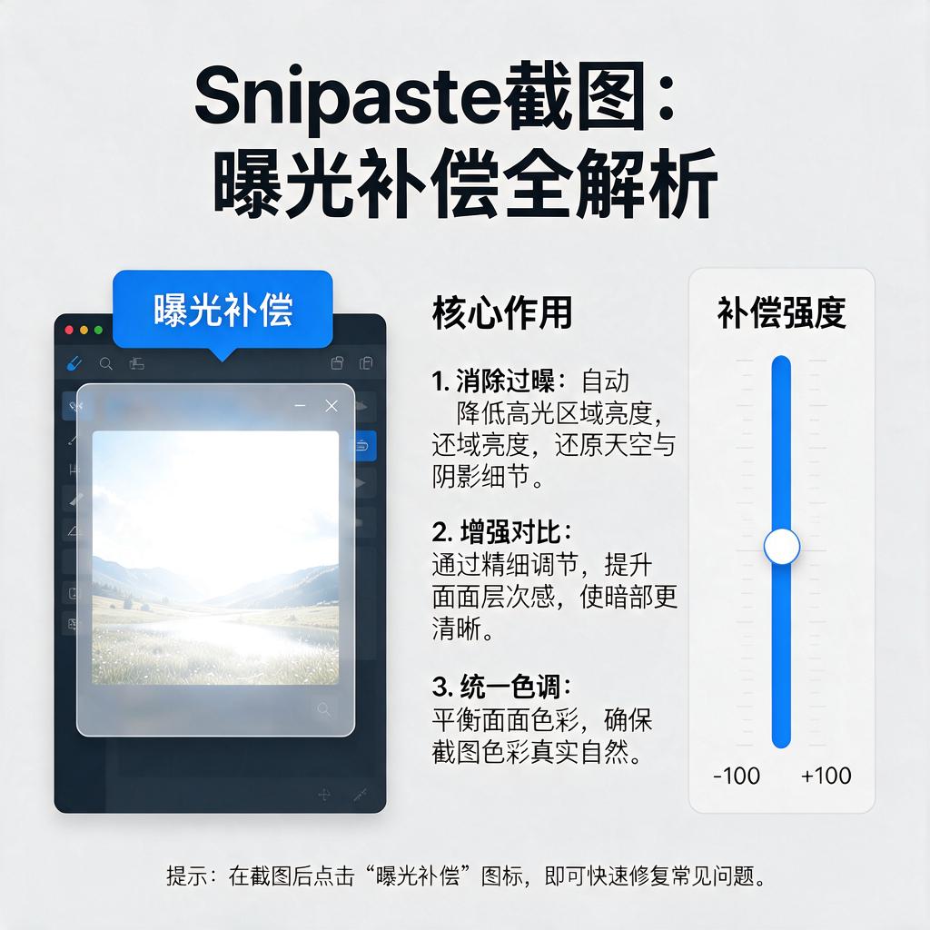 Snipaste截图曝光补偿怎么用?有哪些作用?