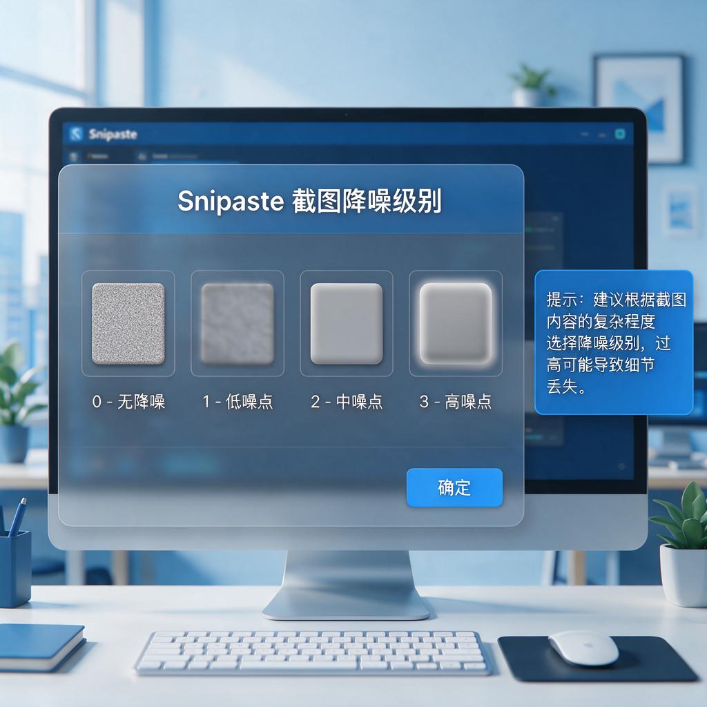 Snipaste截图降噪级别怎么选效果最好？