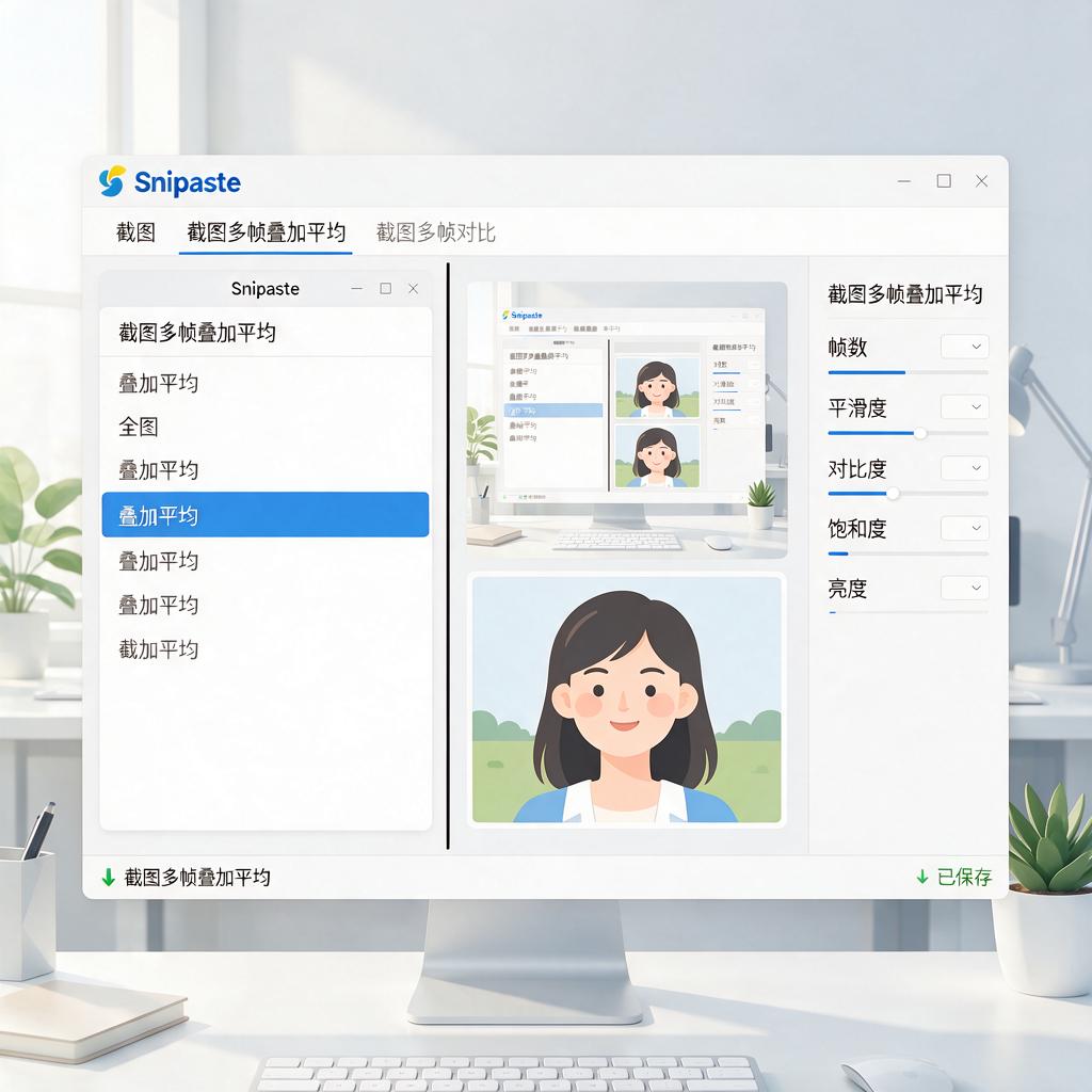 Snipaste如何实现截图多帧叠加平均效果？
