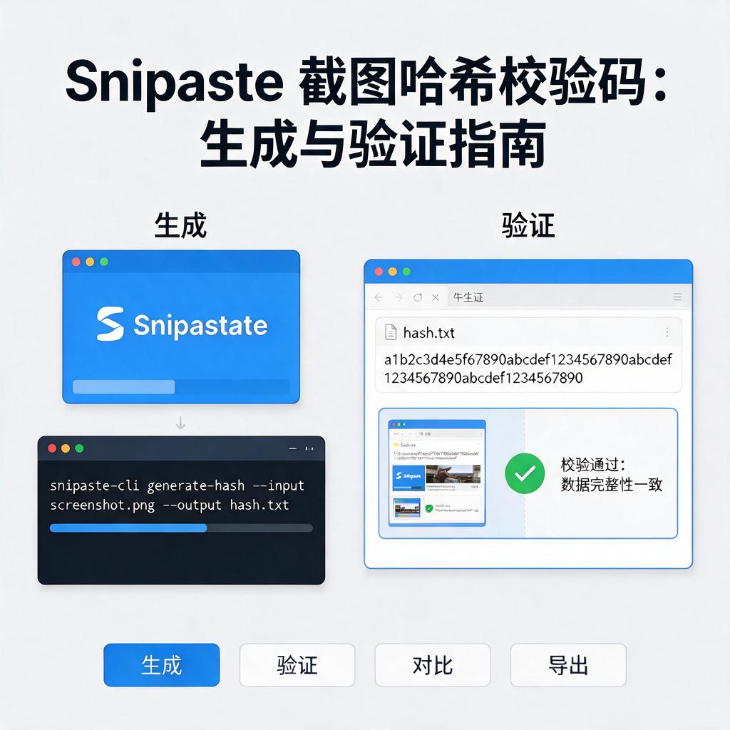 Snipaste截图哈希校验码如何生成并验证?