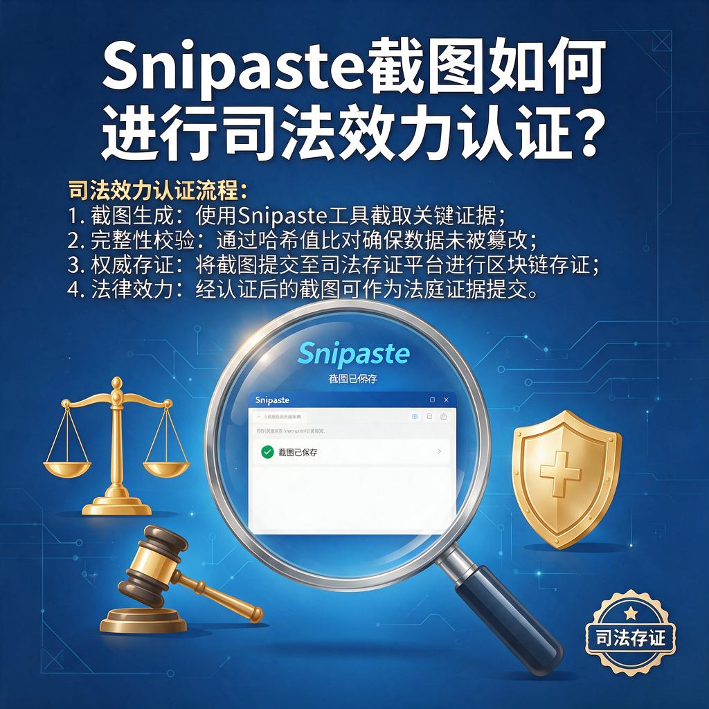 Snipaste截图如何进行司法效力认证?