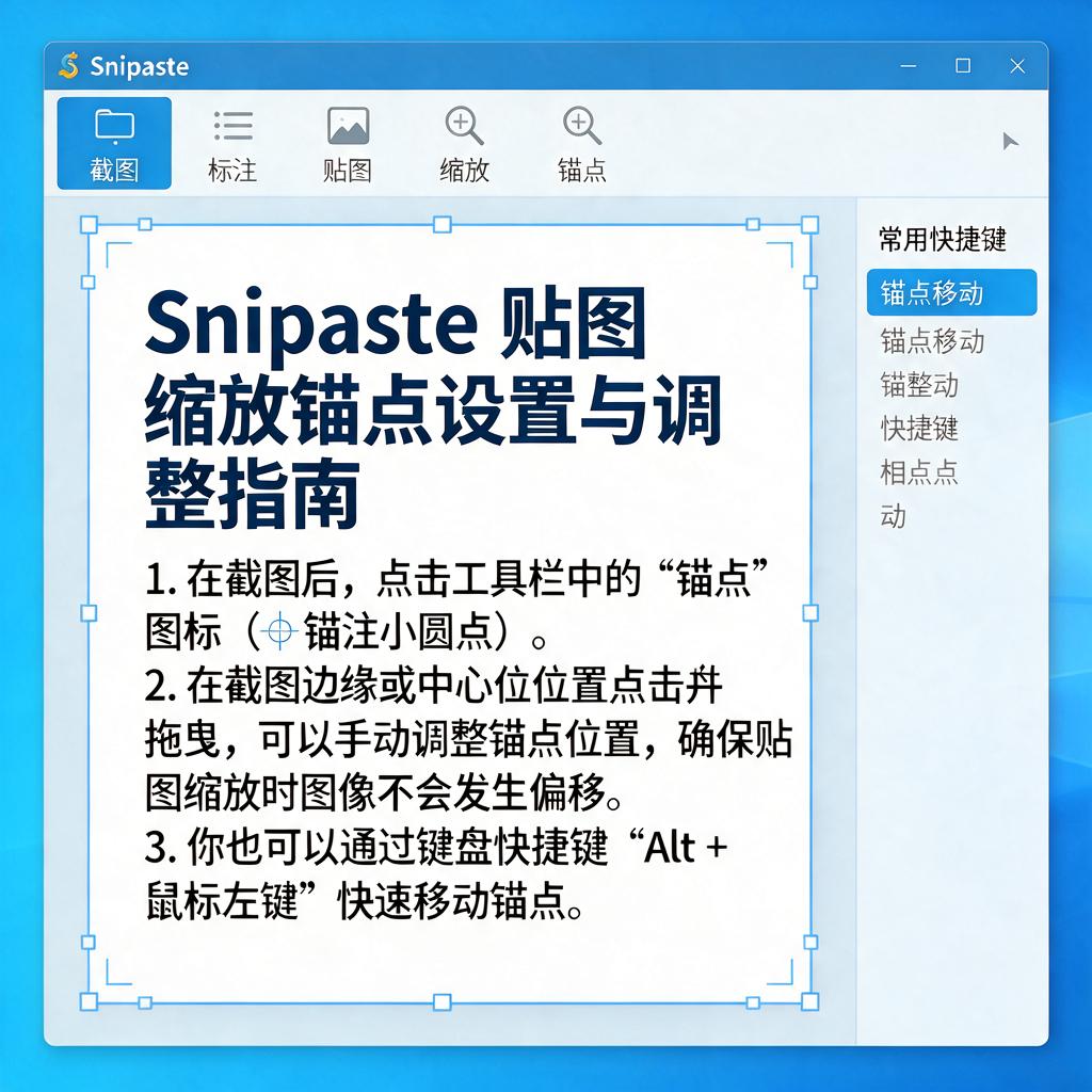Snipaste贴图缩放锚点怎么设置与调整？