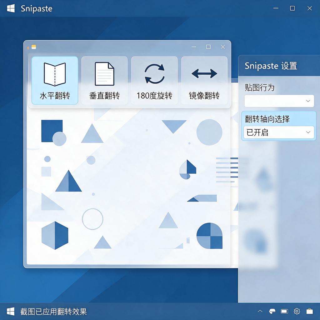 Snipaste贴图如何进行翻转轴向选择？
