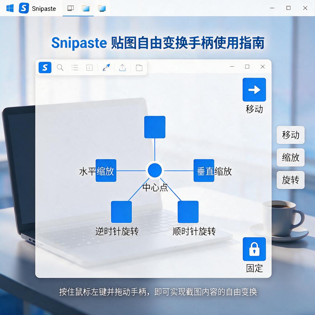 Snipaste贴图自由变换手柄怎么使用？