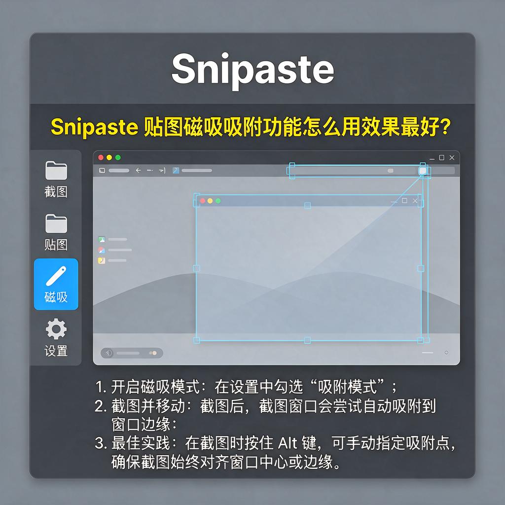 Snipaste贴图磁吸吸附功能怎么用效果最好？