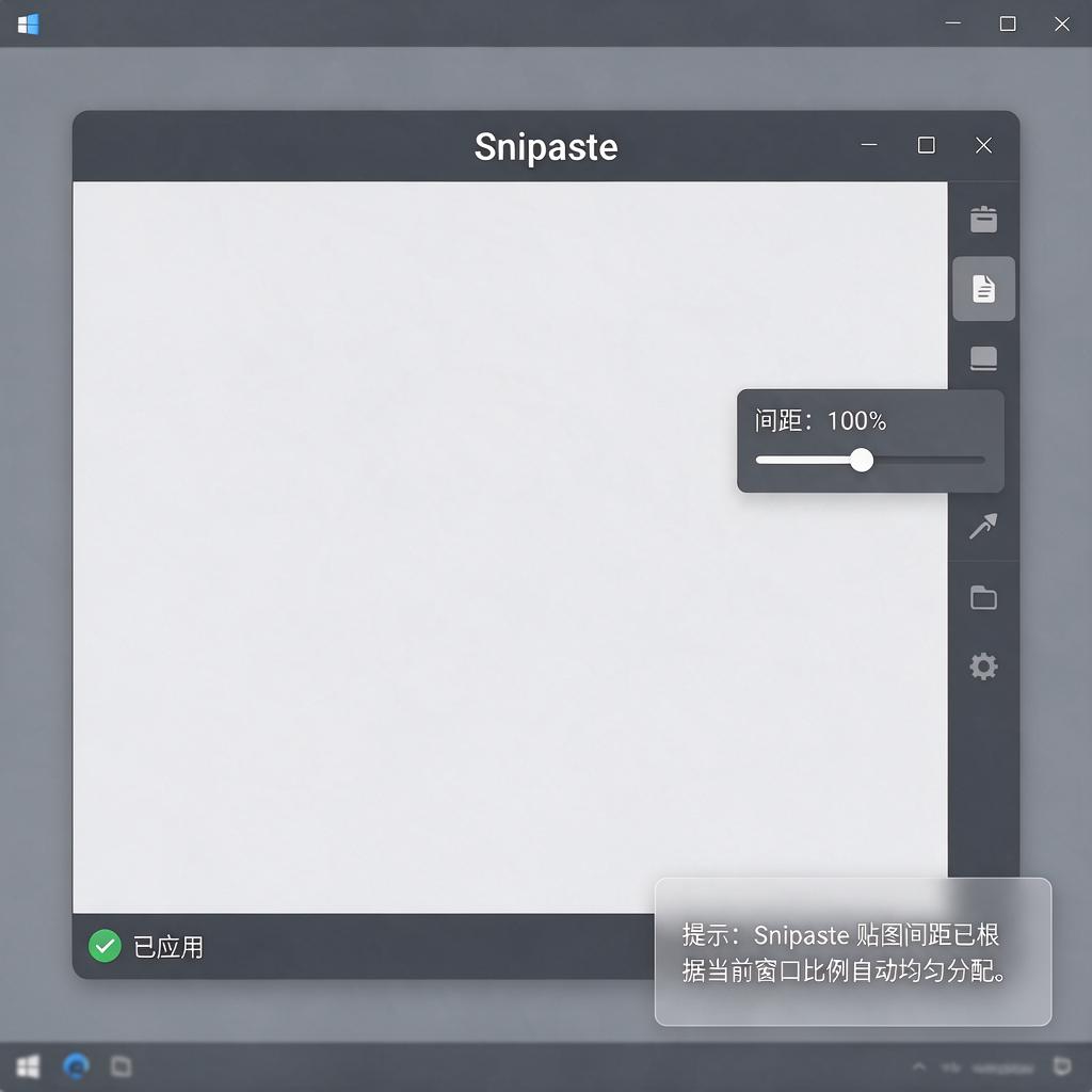 Snipaste贴图间距如何均匀分配？